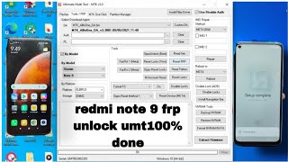 Redmi note 9 frp unlock umt dongle [upl. by Peadar712]