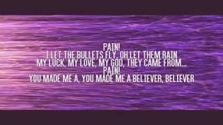 Believer lyrics video [upl. by Enined]