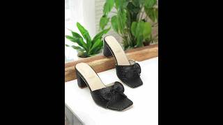 Black sandal party wear sandals for women ❤️ trending sandal viralvideo [upl. by Lettie561]