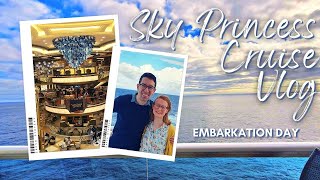 Sky Princess Vlog  Embarkation Day  Inside Cabin Room Tour  Transatlantic Repositioning Cruise [upl. by Anolahs404]