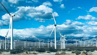 PALM SPRINGS WINDMILLS  DRIVING ON INTERSTATE 10  FAMILY ROAD TRIP [upl. by Anderer188]