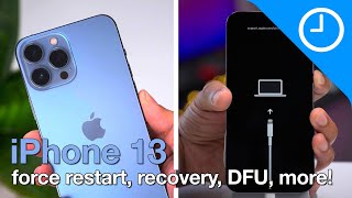 iPhone 13 amp 13 Pro how to force restart recovery mode DFU mode etc [upl. by Jat]