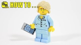 HOW TO MAKE A LEGO NINJAGO MOVIE PYJAMA LLOYD MINIFIGURE [upl. by Tucky]