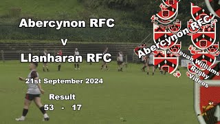 Abercynon RFC v Llanharan RFC 21st September 2024 [upl. by Bergeron]