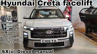 hyundai creta 2024 facelift sxo diesel manual detailed review [upl. by Notaek]