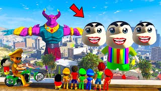 LITTLE SINGHAM WITH SHIVA KICKO SHINCHAN FOUND BIGGEST EVER KICKO IN GTA 5 [upl. by Aihsenal]