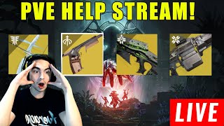 LIVE  DESTINY 2 HELPS DUNGEON RUNS EXOTIC QUESTS  OTHER STUFF [upl. by Anirehc]