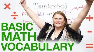 Basic MATH vocabulary in English [upl. by Amoeji]