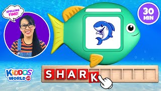 Sea Animal Spelling  Learning Sea Animal Names and Fun Facts With Miss V [upl. by Seagraves401]