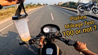 Bajaj Platina Mileage Test 😱 Unbelievable Results 😍 [upl. by Dewees763]