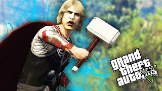 EPIC THOR SUPERHERO MOD GTA 5 Mod Funny Moments [upl. by Aikyn95]