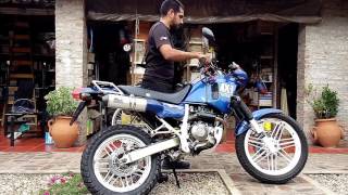 Honda AX1 con escape NComp Tipo Ex con y sin db Killer [upl. by Aylad317]