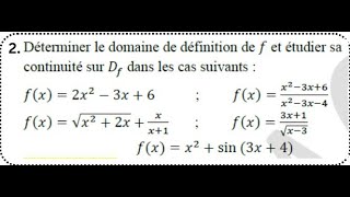 Limites et Continuité  Continuité en un intervalle  Solution Exercice 2  2 BAC SVT et PC [upl. by Felicdad]