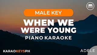 When We Were Young  Adele Male Key  Piano Karaoke [upl. by Rehotsirk260]