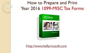 How to Print 1099 MISC Form for Year 2016 [upl. by Gisser700]