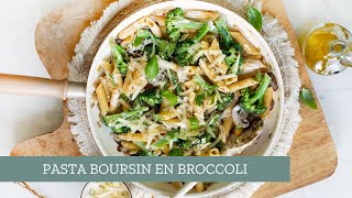 Pasta met boursin en broccoli makkelijk en snel 🥦 LeukeReceptennl [upl. by Nalod]