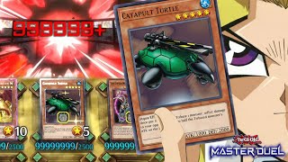 1 CARD COMBO INFINITE DAMAGE CATAPULT TURTLE FTK IN YUGIOH MASTER DUEL [upl. by Fachini]