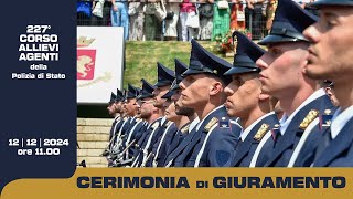 Giuramento 227° corso allievi agenti della Polizia di Stato [upl. by Oderfliw]