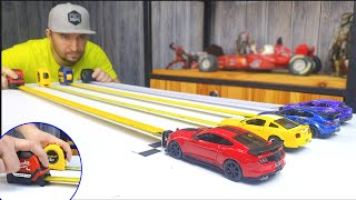 DIY Drag Racing With Toy Cars Powered By a Measuring Tape [upl. by Bisset]