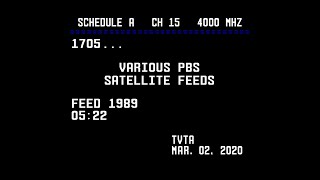 Miscellaneous PBS Satellite Feeds 1989 [upl. by Blainey]