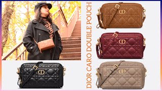 DIOR Caro double pouch bag review  Colors of Life with Fakiha [upl. by Zinck]