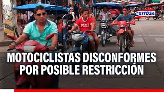 🔴🔵Iquitos Motociclistas disconformes por la posible restricción de pasajero en una moto lineal [upl. by Fonda864]