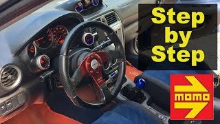 MOMO Steering Wheel Install in a WRX 2002  2007 GD Detailed [upl. by Minier]