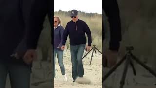 Joe Biden STRUGGLING to walk on the Beach in Delaware [upl. by Ahsika]