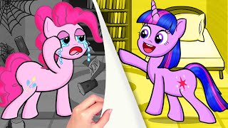 Clean the house with Twilight Sparkle  MY LITTLE PONY  Stop Motion Paper [upl. by Eahsat]