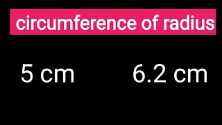 Find the circumference of a circle whose radius are [upl. by Wheaton]