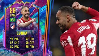 HIS DRIBBLING IS UNREAL 🔥 88 Future Stars Matheus Cunha FIFA 22 Player Review [upl. by Salguod]