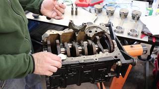 Crankshaft installation for VW Audi 18 Turbo [upl. by Ynatsed]