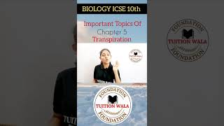 Important Topics for icse class 10 biology chapter 5 transpirationicseicseclass10shorts [upl. by Fillander380]