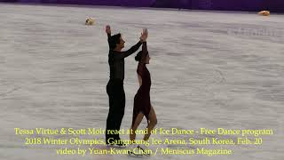 Tessa Virtue amp Scott Moir react to Free Dance program  2018 Winter Olympics  Meniscus Magazine [upl. by Talya]