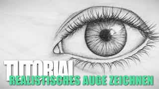 AUGE ZEICHNEN TUTORIAL FÜR ANFÄNGER  Schritt Für Schritt  ZEICHNEN LERNEN FÜR ANFÄNGER 4 [upl. by Hortensa555]