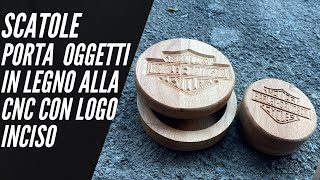 Scatole porta oggetti in legno alla CNC con logo Harley Davidson inciso [upl. by Gerk]