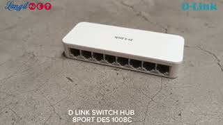 D LINK SWITCH HUB 8PORT DES 1008C [upl. by Airdnua58]