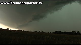 Gewitter zieht über Oldenburg  Großbrand nach Blitzeinschlag [upl. by Nadabb]