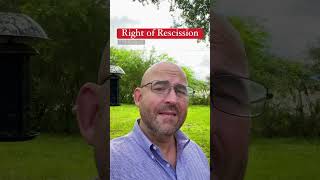 What is the right of rescission [upl. by Piks]