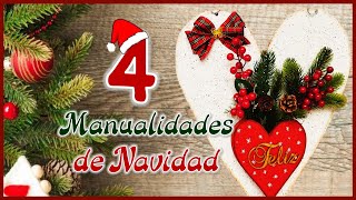 4 LINDOS ADORNOS DE NAVIDAD  Manualidades navideñas con reciclaje  Christmas crafts for the home [upl. by Nonnaihr973]