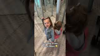 Kids in mirror maze 🤣 funny funnytiktok funnyvideos trynottolaugh hilarious trending viral [upl. by Eisnil]