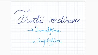 Fractii ordinare 4  Inmultirea si Impartirea [upl. by Htidirem]