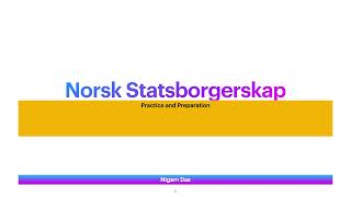 Norsk Statsborgerskap prøve Practice amp Preparation Norwegian Citizenship exam [upl. by Katalin960]