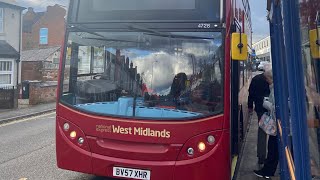 NXWM 4728 BV57 XHR Route 18 From Alcester Lane’s End To Yardley Wood Bus Garage [upl. by Lenard]