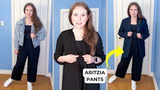 Aritzia Effortless Pants  How To Style High Waisted Trousers amp TryOn [upl. by Lirbij938]