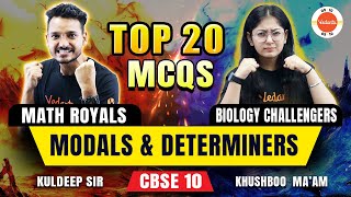 20 Most Important Questions MCQ from Modals amp Determiners 🔥Class 10 English Grammar 🎯 [upl. by Aihsar]