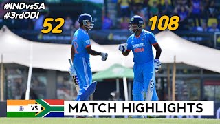 India vs South Africa 3rd ODI Cricket Match Full Highlights Cricket Live Highlights 21122023 [upl. by Lyris740]