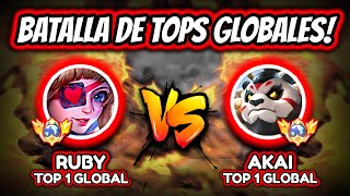 ¡UNA RUBY SALVAJE SE ENFRENTA AL PANDA PANZON RUBY TOP 1 vs AKAI TOP 1  MOBILE LEGENDS [upl. by Nywles]