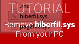 How to Remove quothiberfilsysquot file the easiest way save space or turn ONOFF Hibernation [upl. by Lemor181]