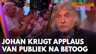 Johan krijgt applaus na betoog over Kick Out Zwarte Piet en Extinction Rebellion  VANDAAG INSIDE [upl. by Eseuqram]